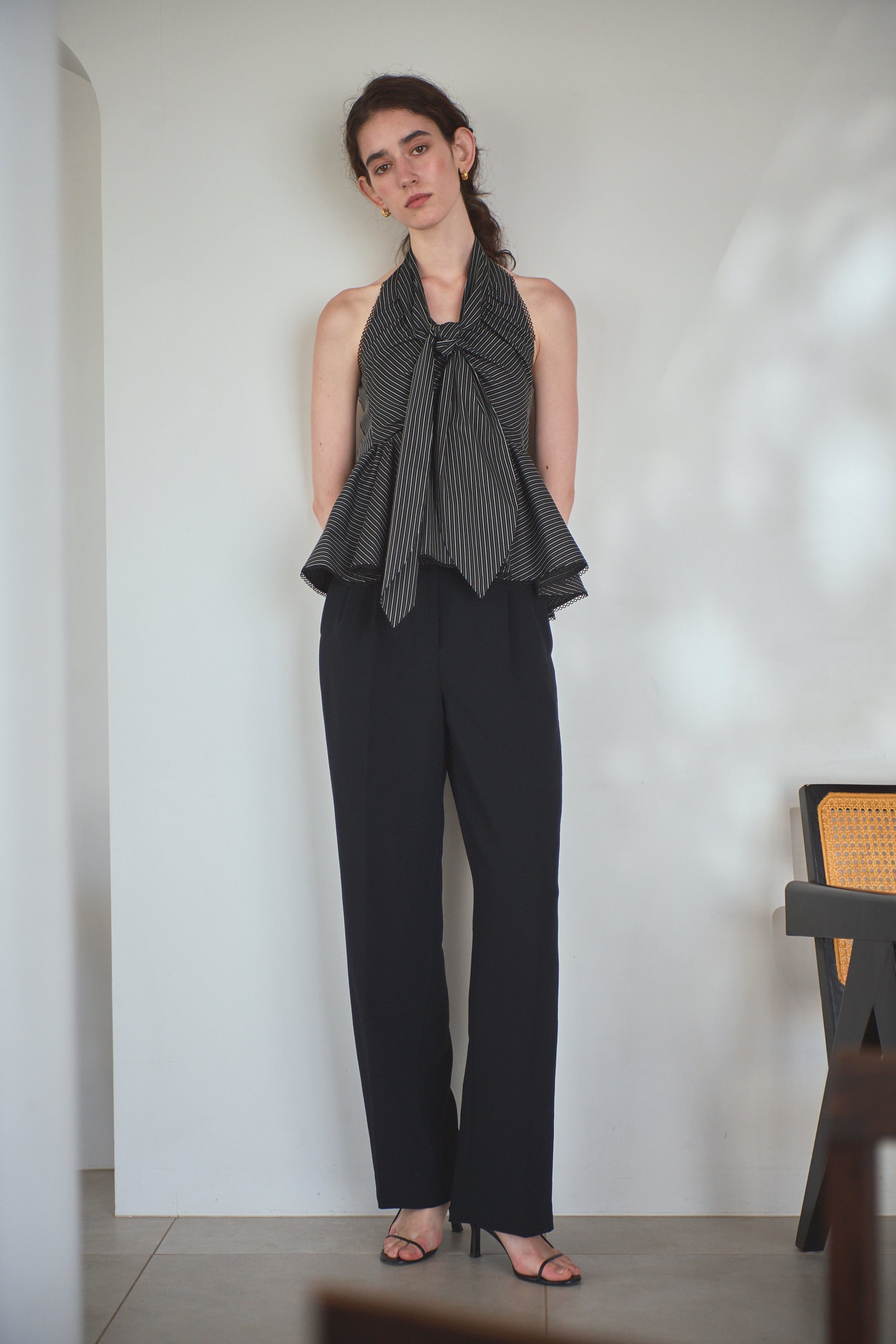 Janessa Top<br> -Black stripe-