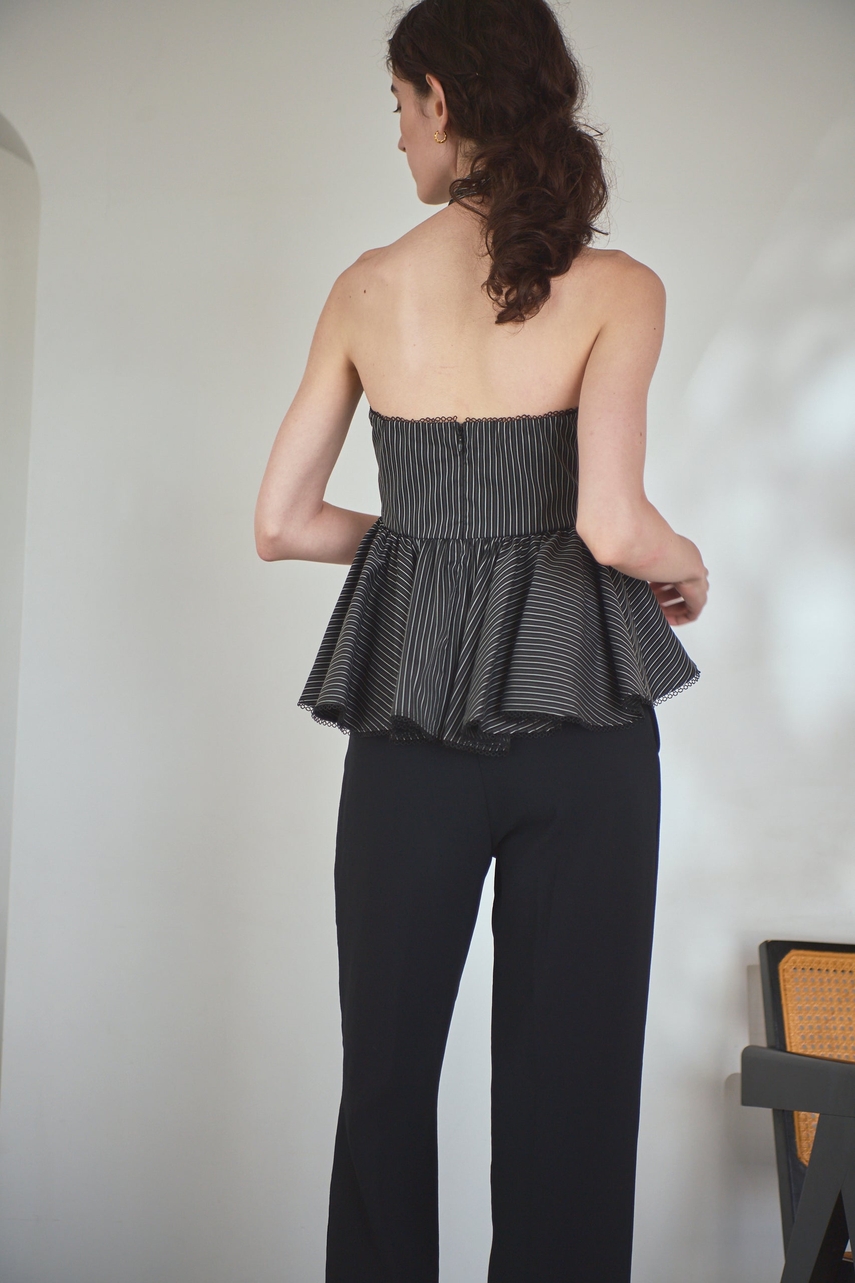 Janessa Top<br> -Black stripe-