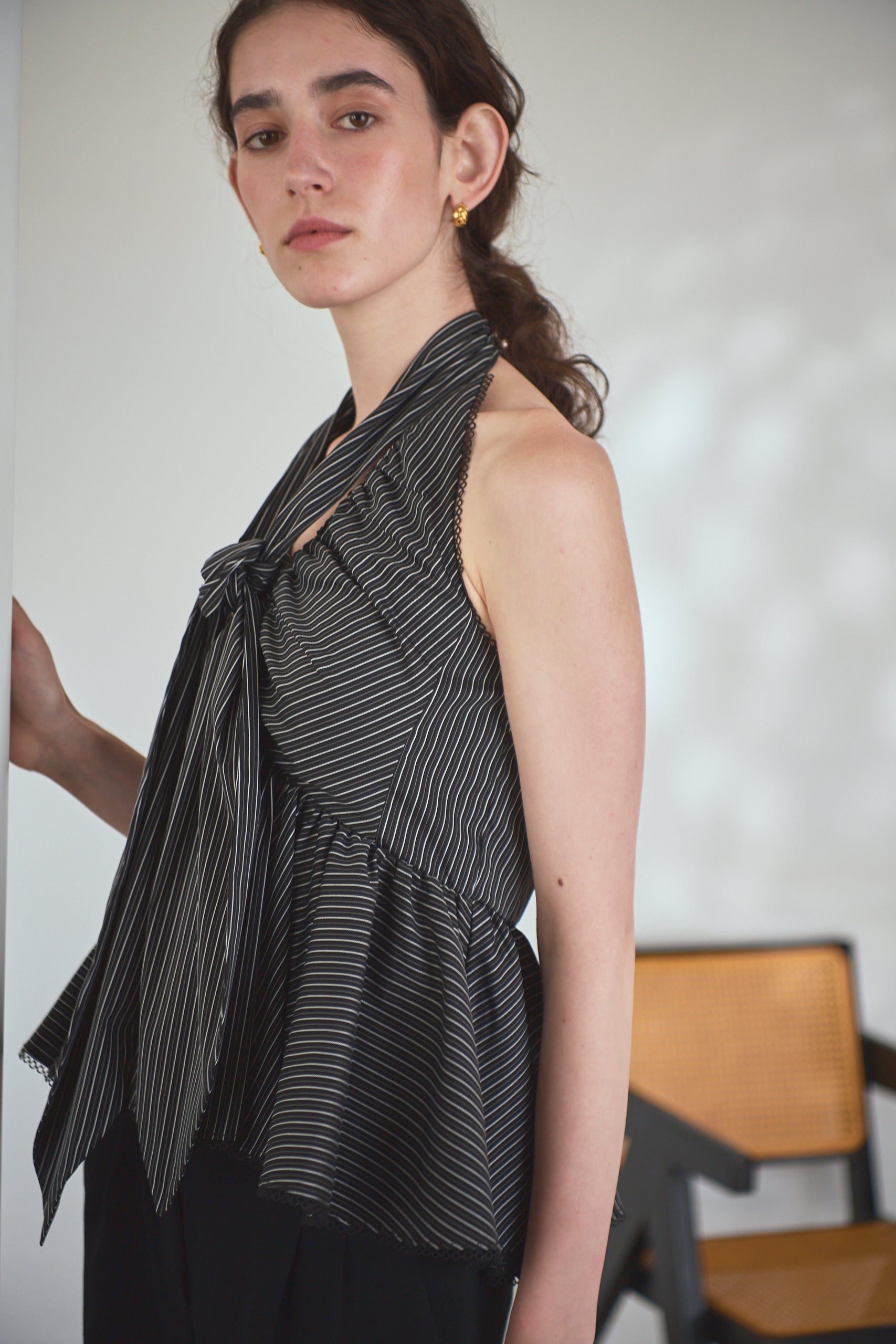 Janessa Top<br> -Black stripe-