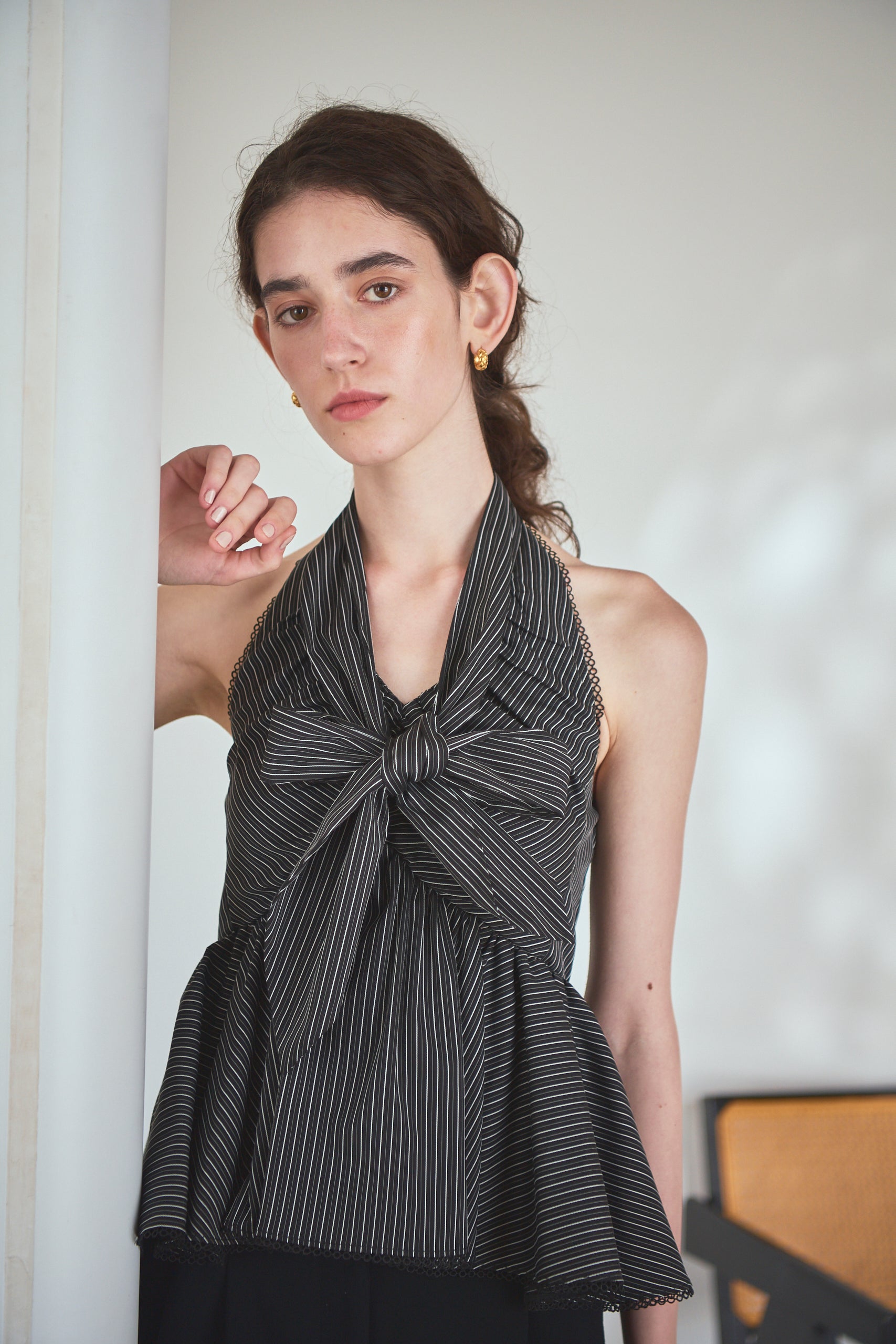 Janessa Top<br> -Black stripe-