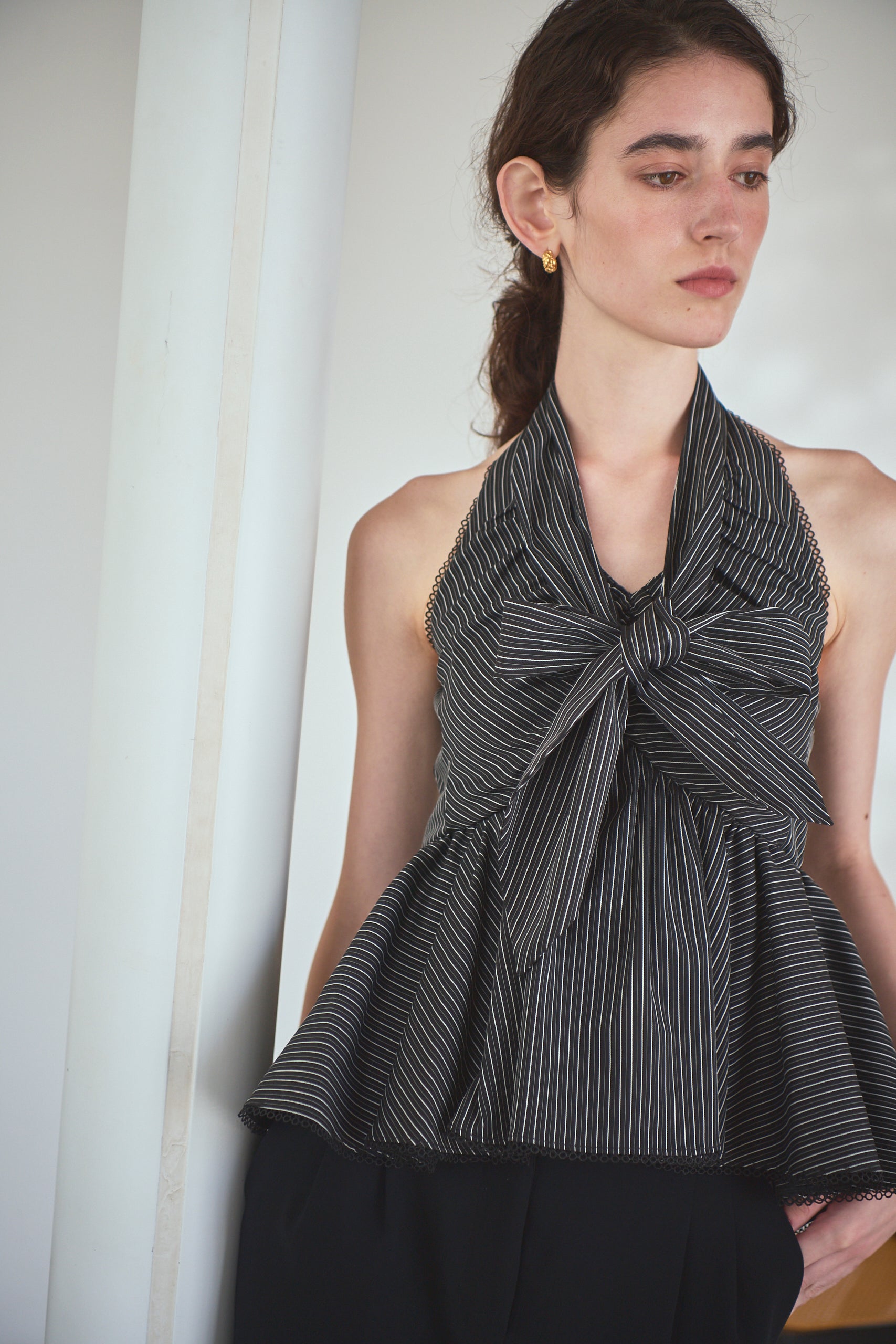 Janessa Top<br> -Black stripe-