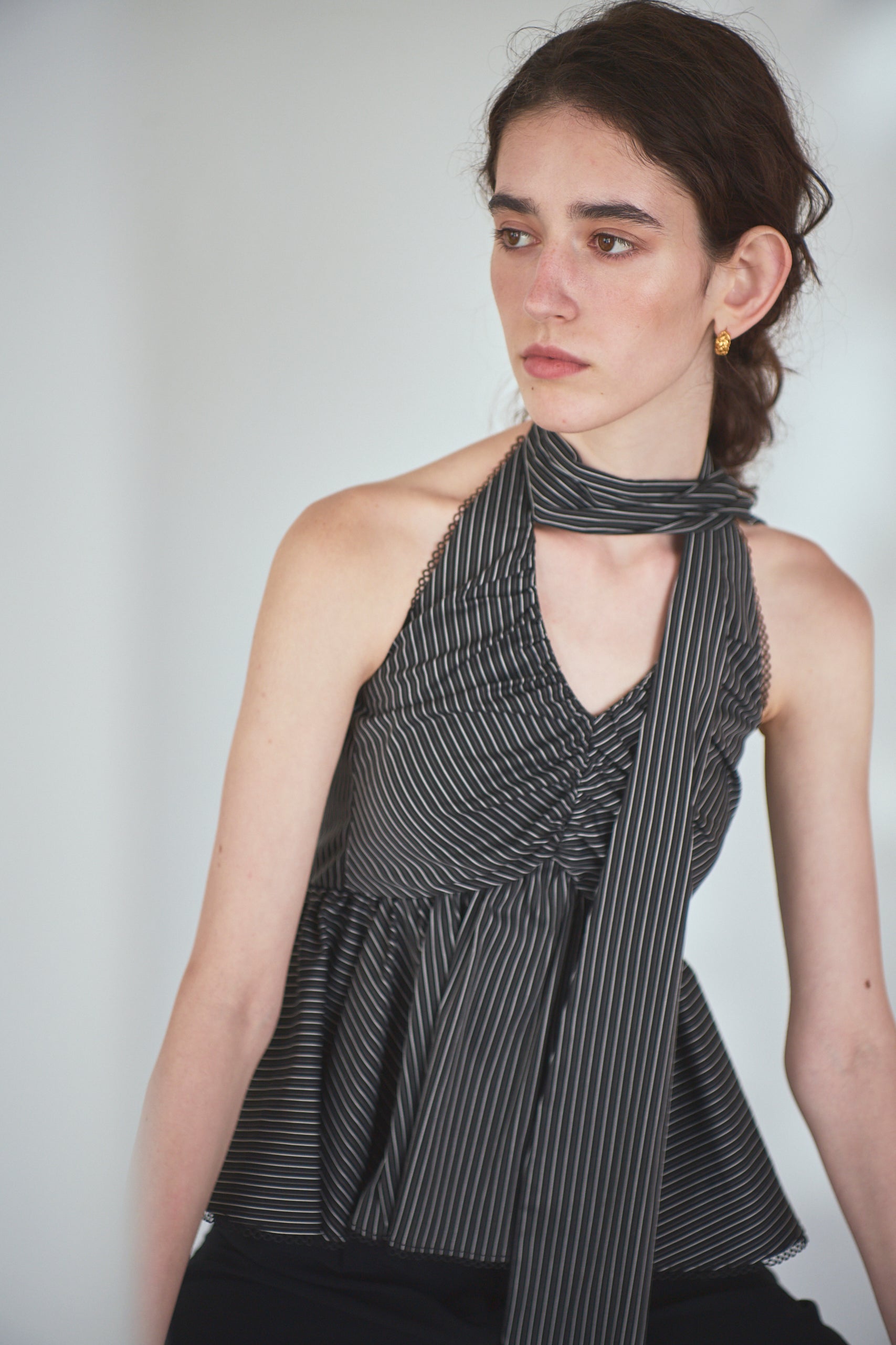 Janessa Top<br> -Black stripe-