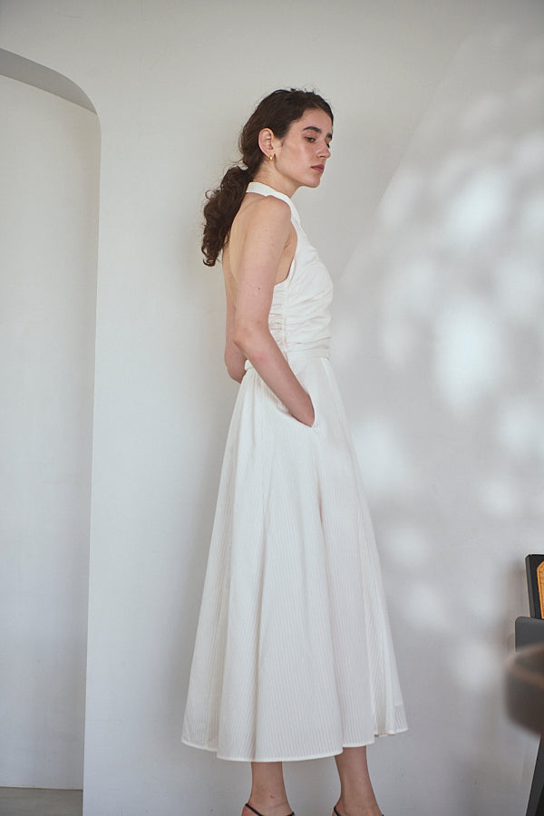 Delina Belted Dress<br> -White.st-