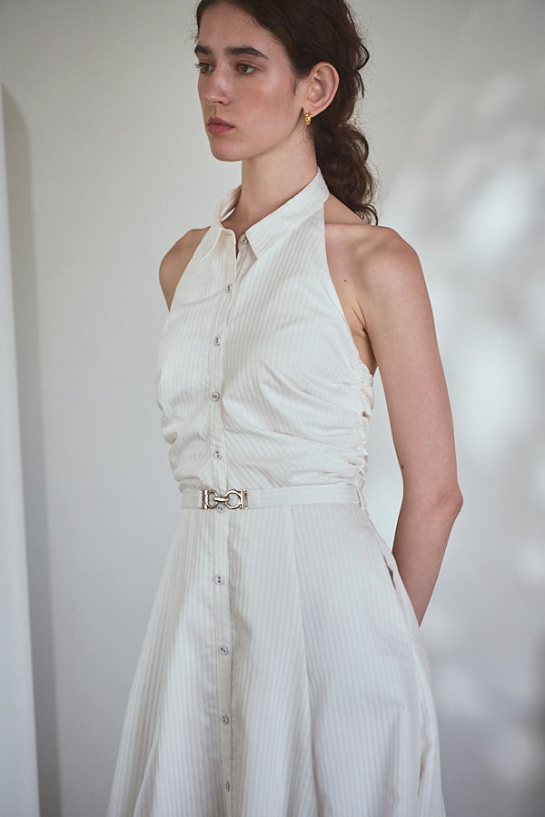 Delina Belted Dress<br> -White.st-