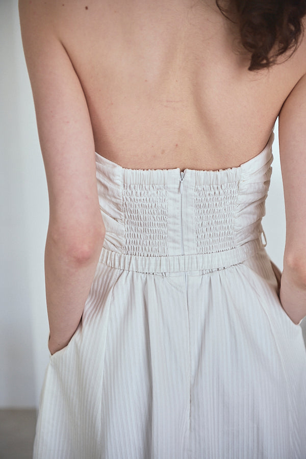 Delina Belted Dress<br> -White.st-