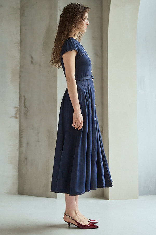 Hazel Denim Dress<br>-Indigo-