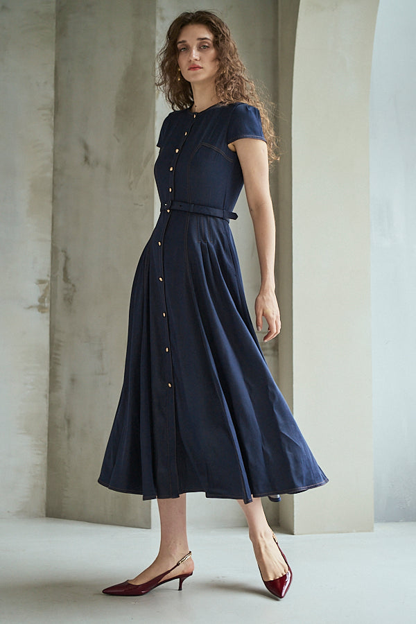 Hazel Denim Dress<br>-Indigo-