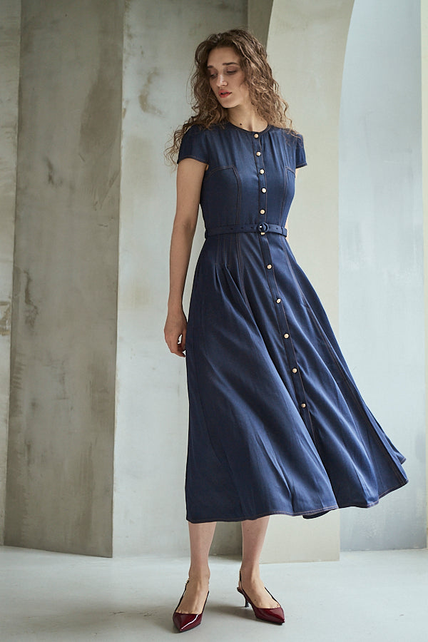Hazel Denim Dress<br>-Indigo-