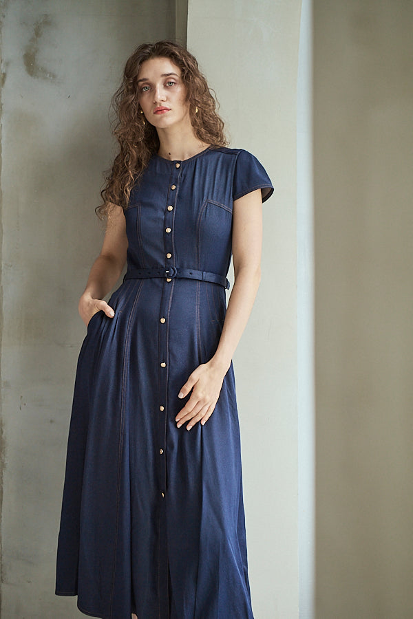 Hazel Denim Dress<br>-Indigo-