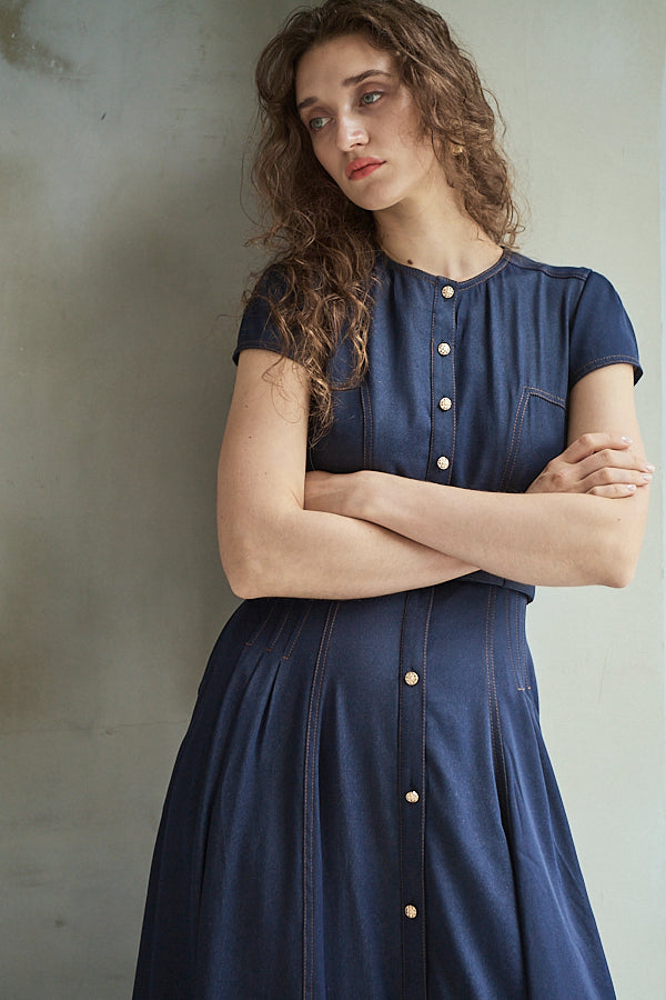 Hazel Denim Dress<br>-Indigo-