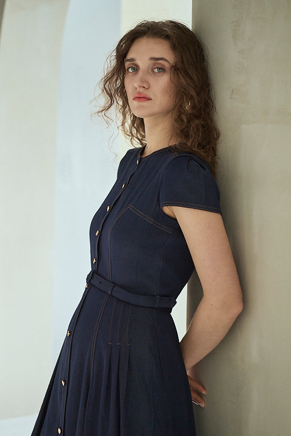 Hazel Denim Dress<br>-Indigo-