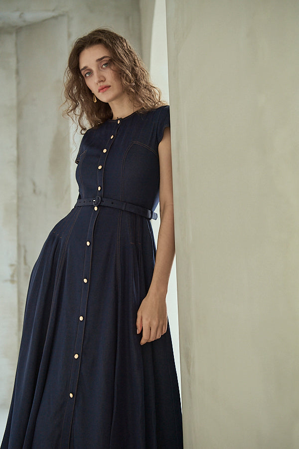Hazel Denim Dress<br>-Indigo-