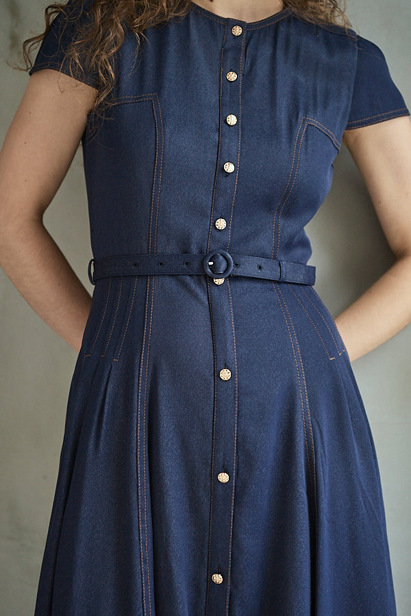Hazel Denim Dress<br>-Indigo-