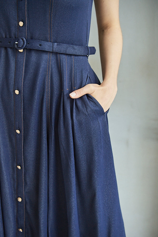 Hazel Denim Dress<br>-Indigo-