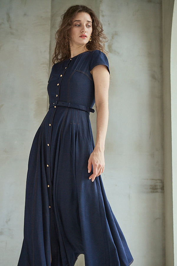 Hazel Denim Dress<br>-Indigo-
