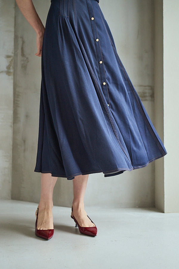 Hazel Denim Dress<br>-Indigo-