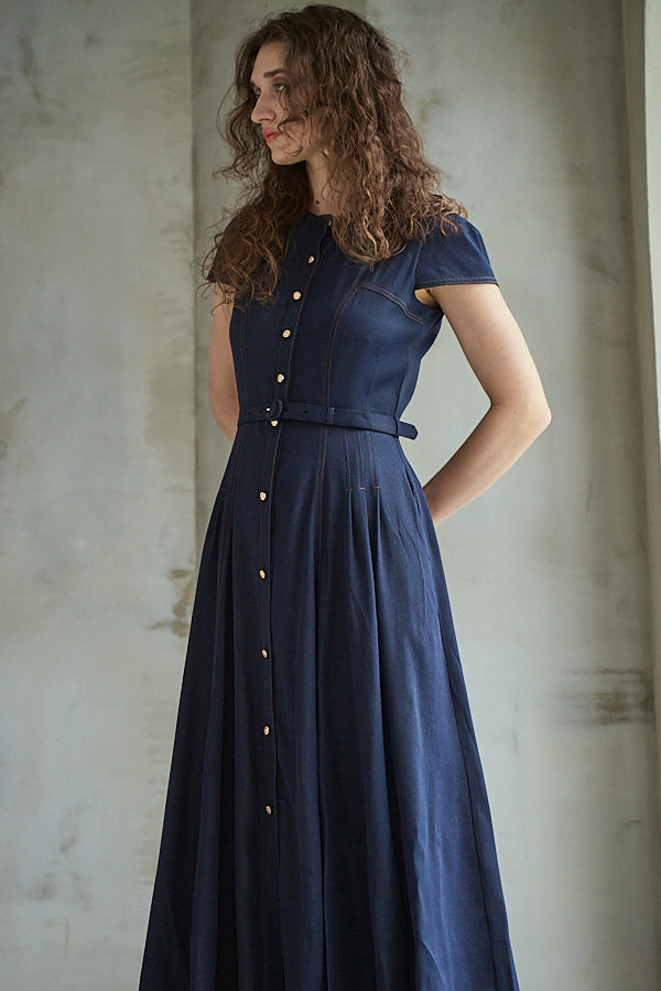 Hazel Denim Dress<br>-Indigo-