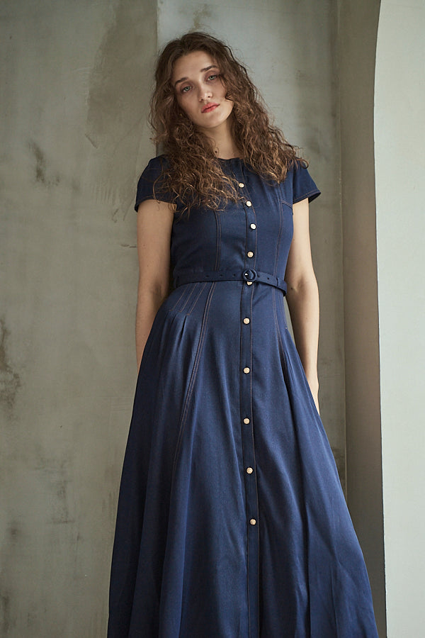 Hazel Denim Dress<br>-Indigo-