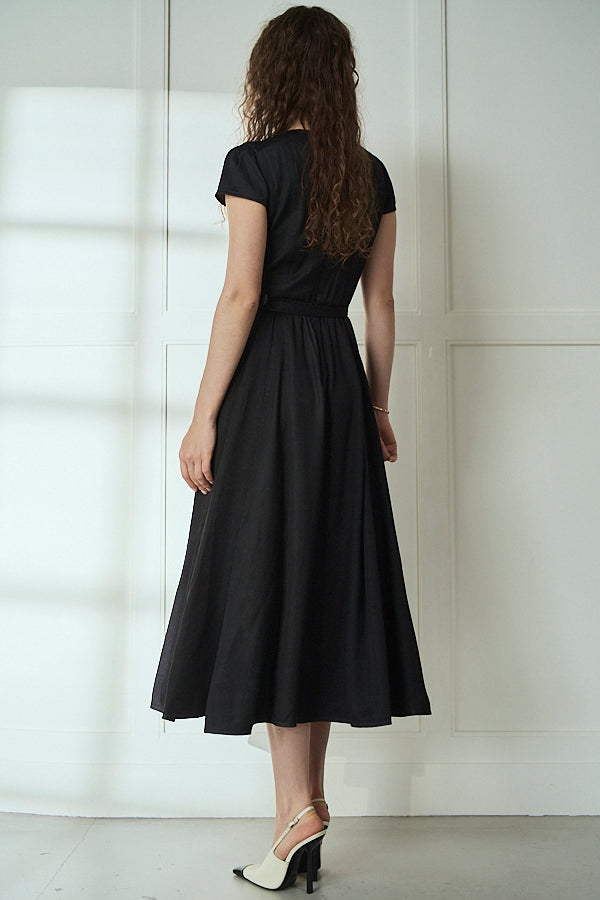 Hazel Denim Dress<br>-Black-