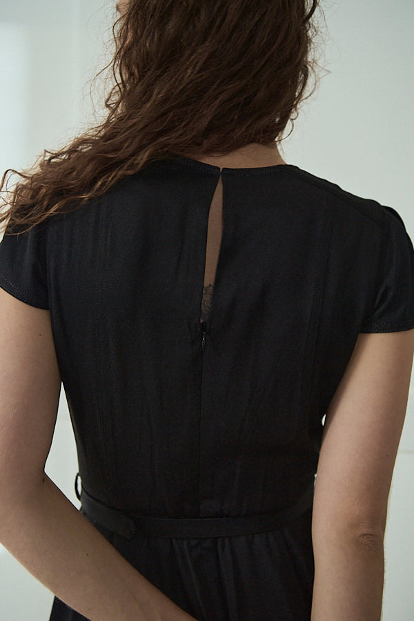 Hazel Denim Dress<br>-Black-