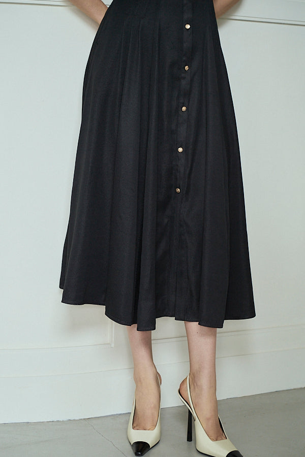 Hazel Denim Dress<br>-Black-