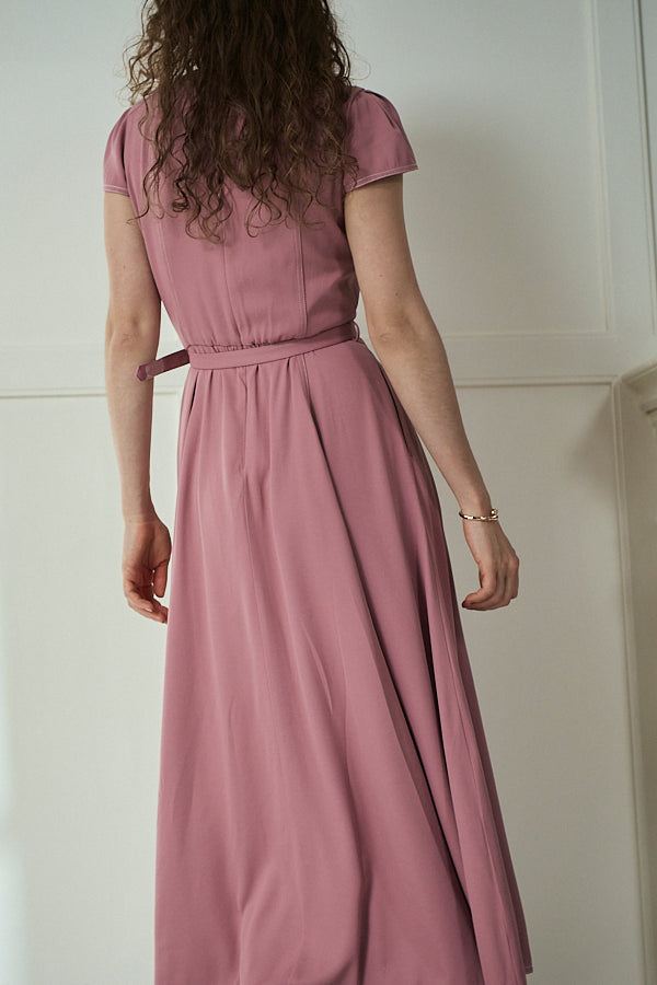 Hazel Denim Dress<br>-Mauve Pink-