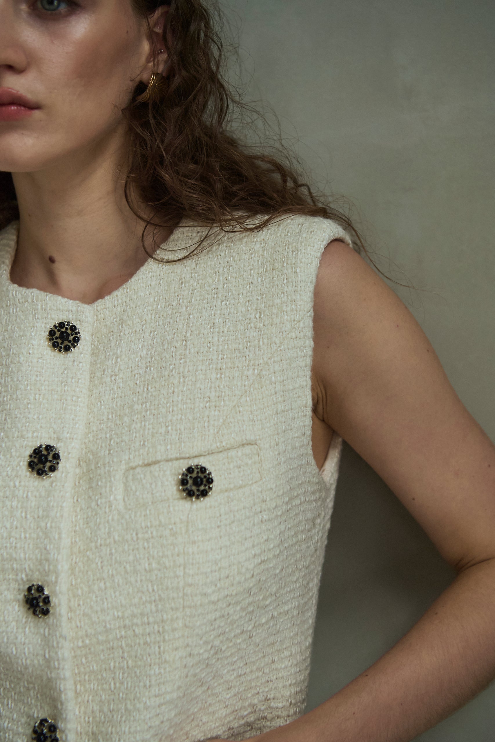 Mabel Vest2 <br>-Off white-