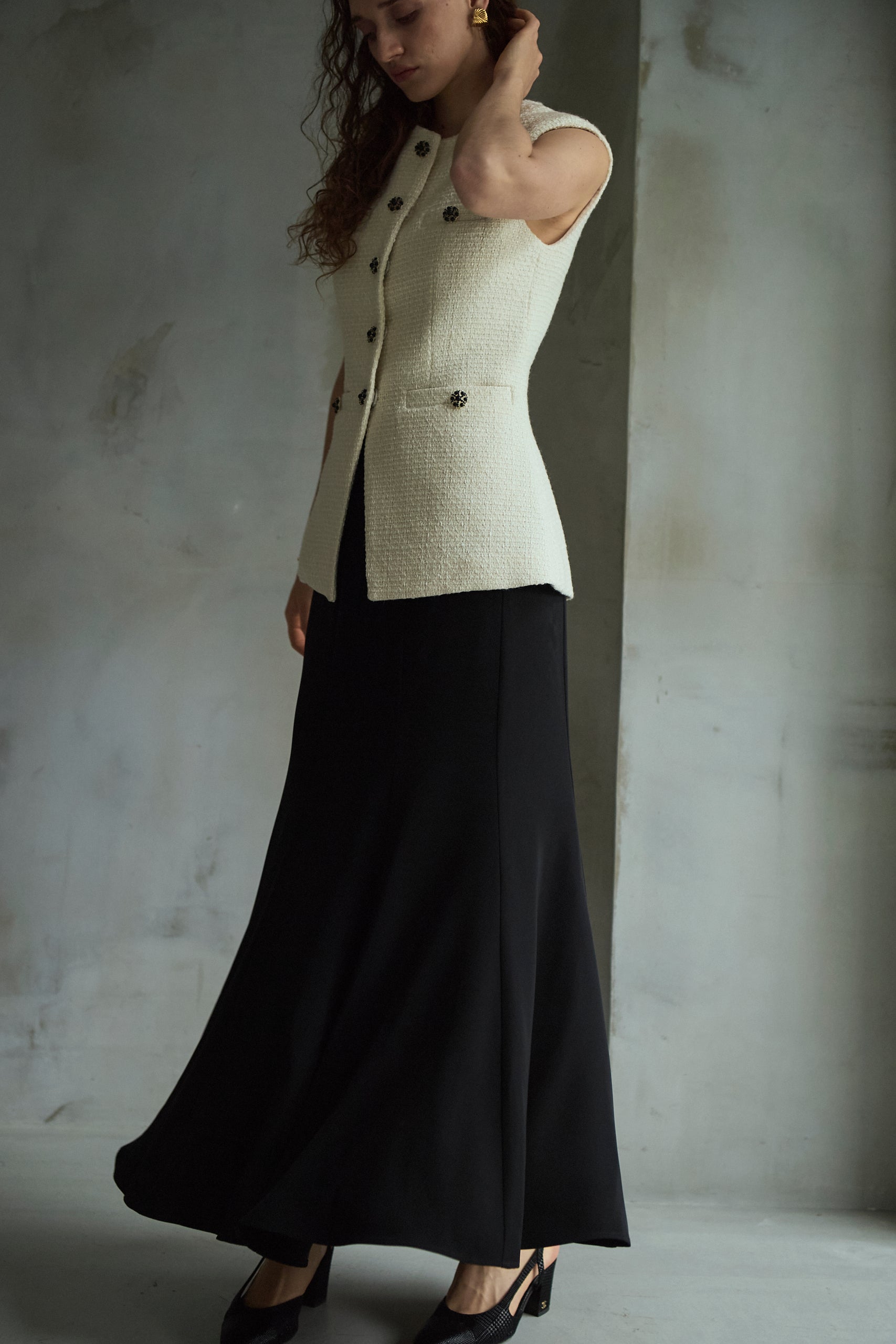 Mabel Vest2 <br>-Off white-