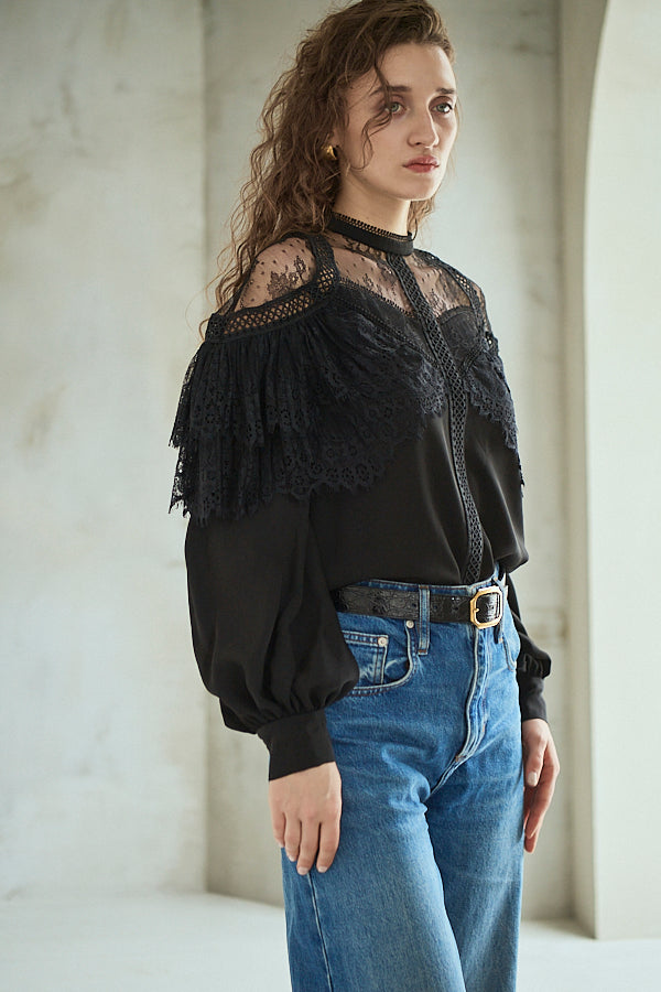 Oliviela Lace Blouse <br>-Black-