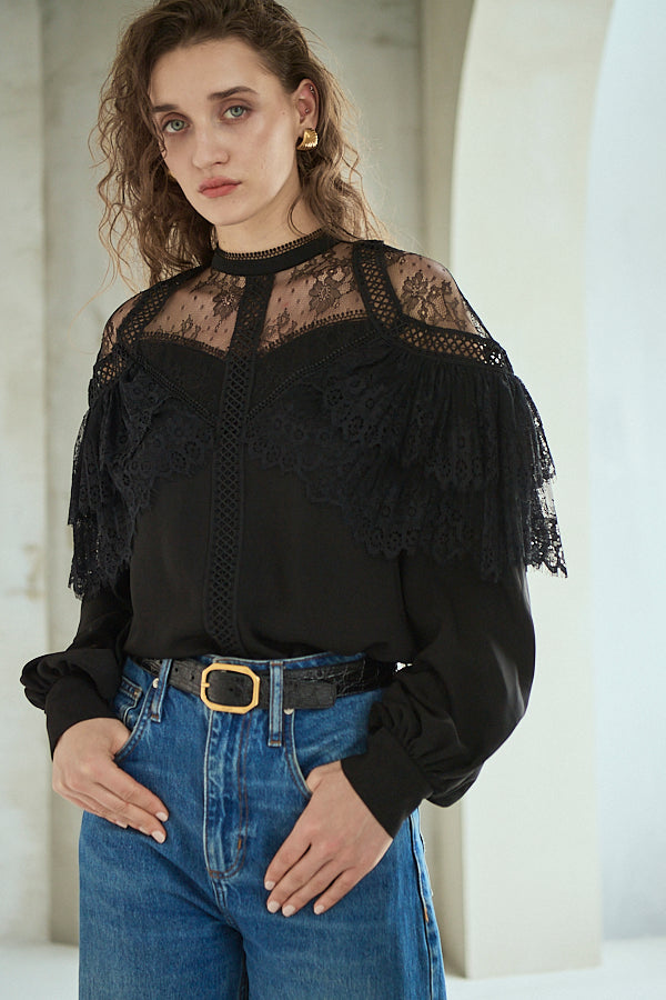 Oliviela Lace Blouse <br>-Black-