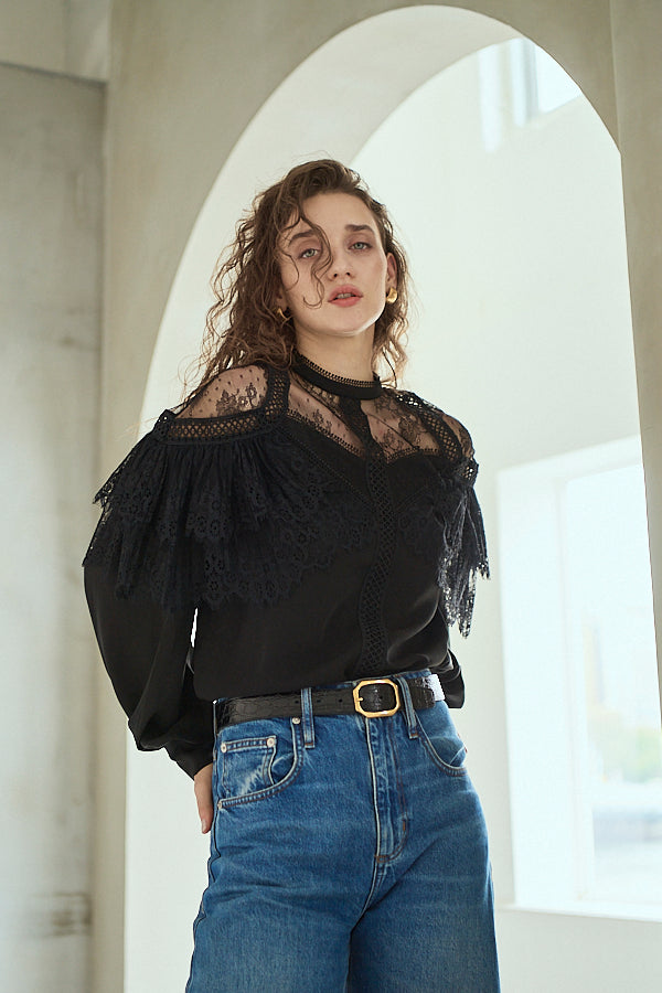 Oliviela Lace Blouse <br>-Black-