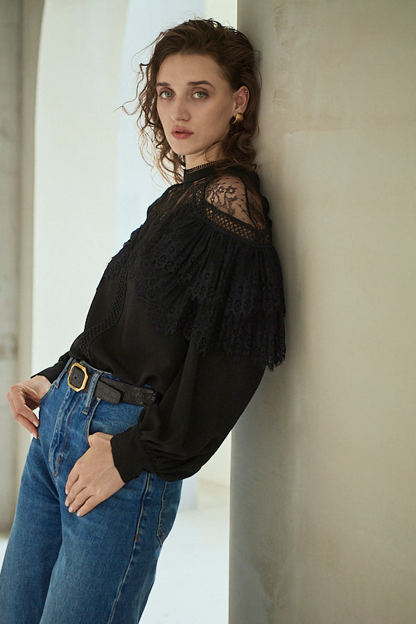 Oliviela Lace Blouse <br>-Black-