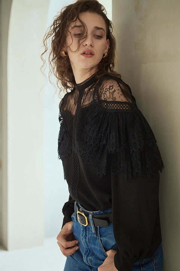 Oliviela Lace Blouse <br>-Black-