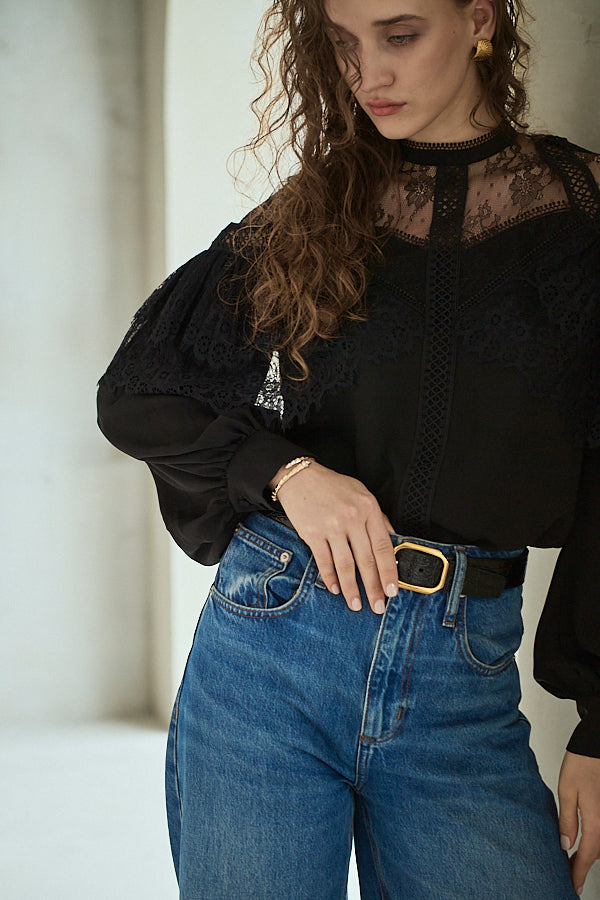 Oliviela Lace Blouse <br>-Black-