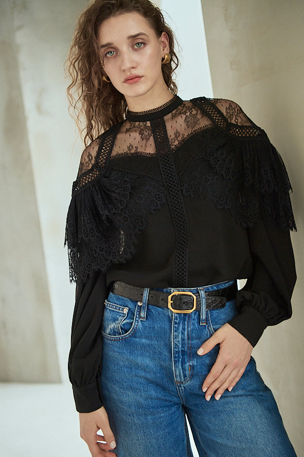 Oliviela Lace Blouse <br>-Black-