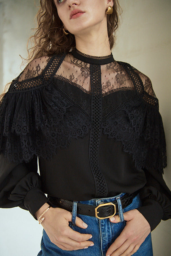 Oliviela Lace Blouse <br>-Black-