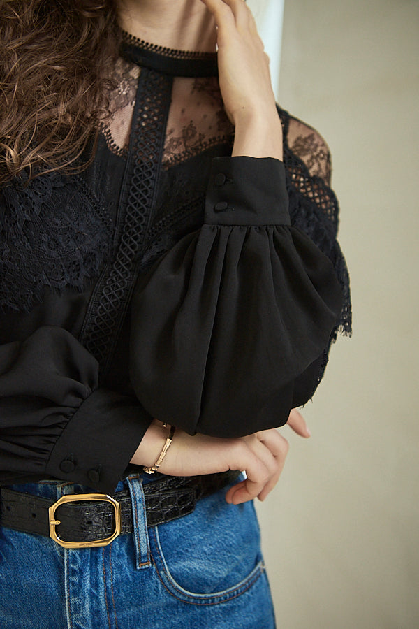 Oliviela Lace Blouse <br>-Black-
