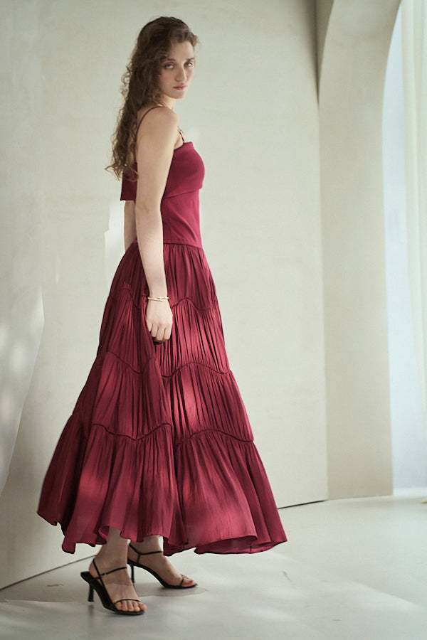 Melinda Dress<br>-Burgundy-