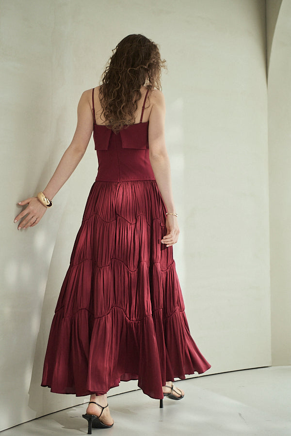 Melinda Dress<br>-Burgundy-
