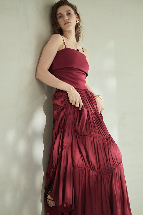 Melinda Dress<br>-Burgundy-