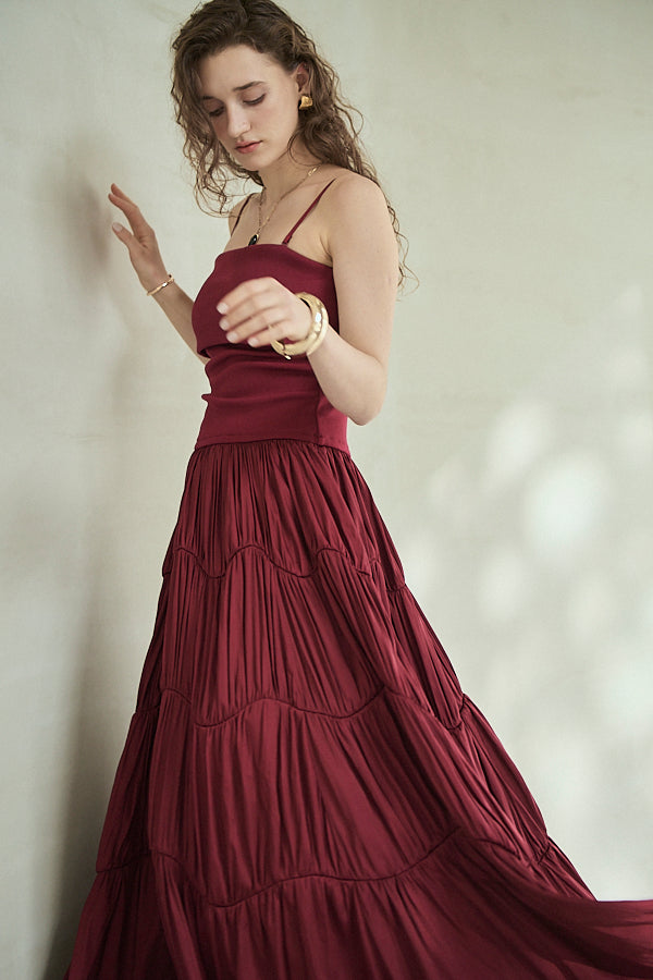 Melinda Dress<br>-Burgundy-