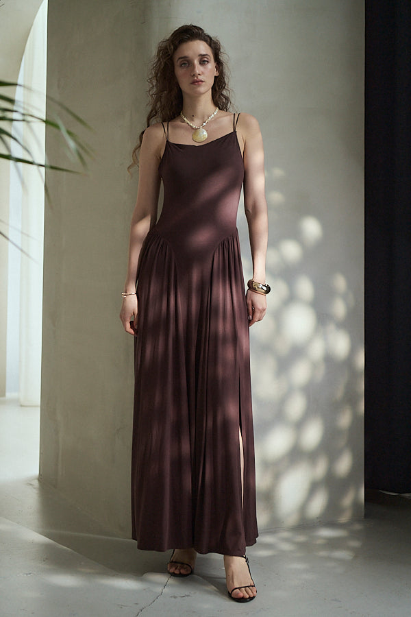 Sun Kissed Maxi dress  -Brown-