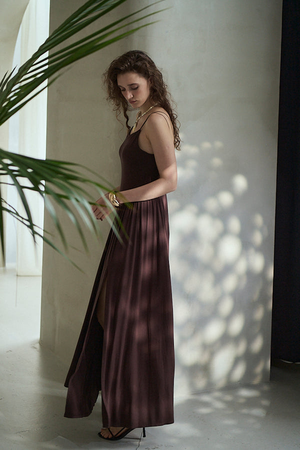 Sun Kissed Maxi dress  -Brown-
