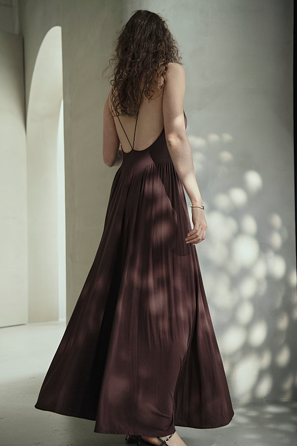 Sun Kissed Maxi dress  -Brown-