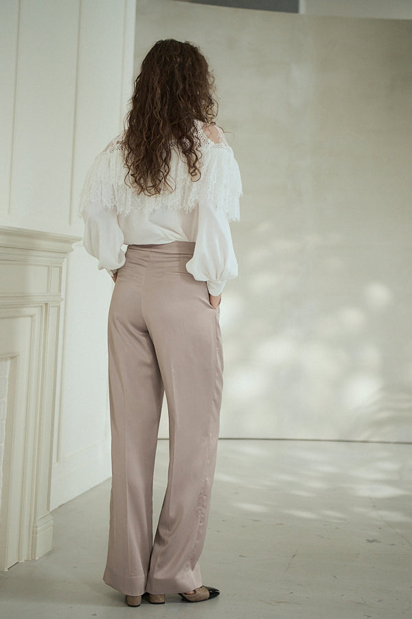 Ciara Satin Pants -Beige-  S/M 2size