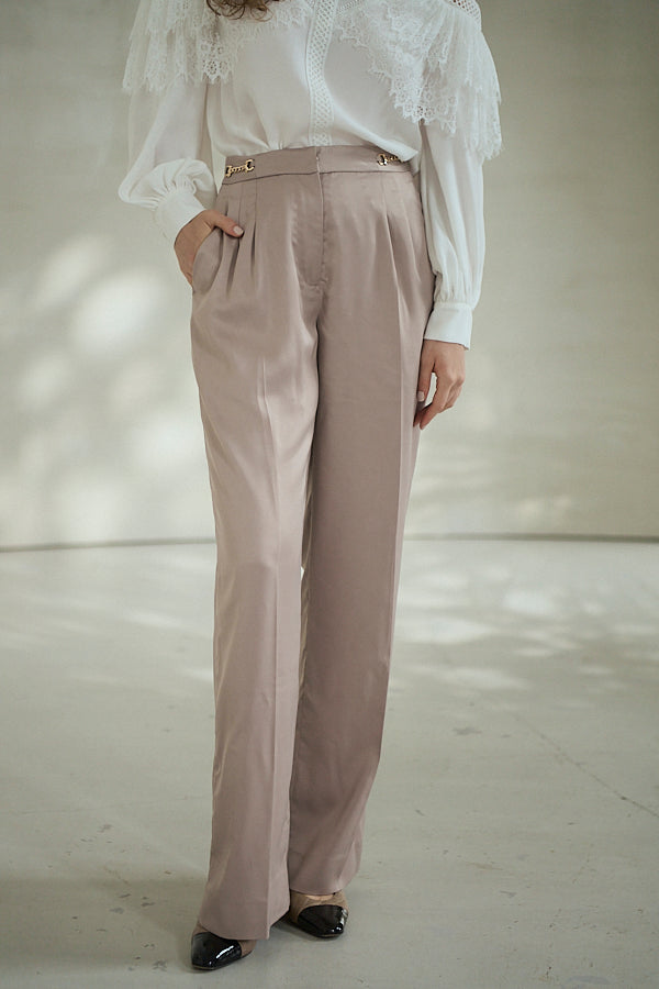Ciara Satin Pants -Beige-  S/M 2size