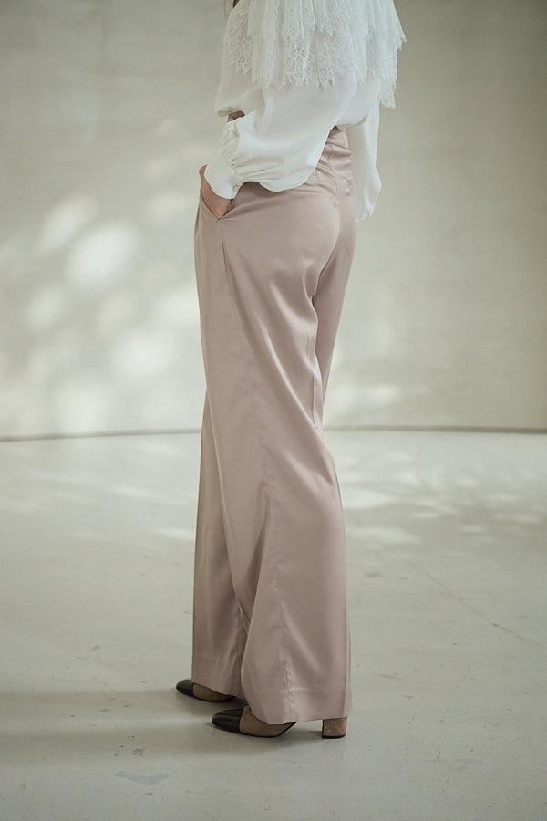 Ciara Satin Pants -Beige-  S/M 2size