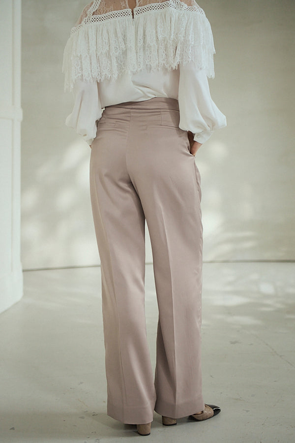Ciara Satin Pants -Beige-  S/M 2size