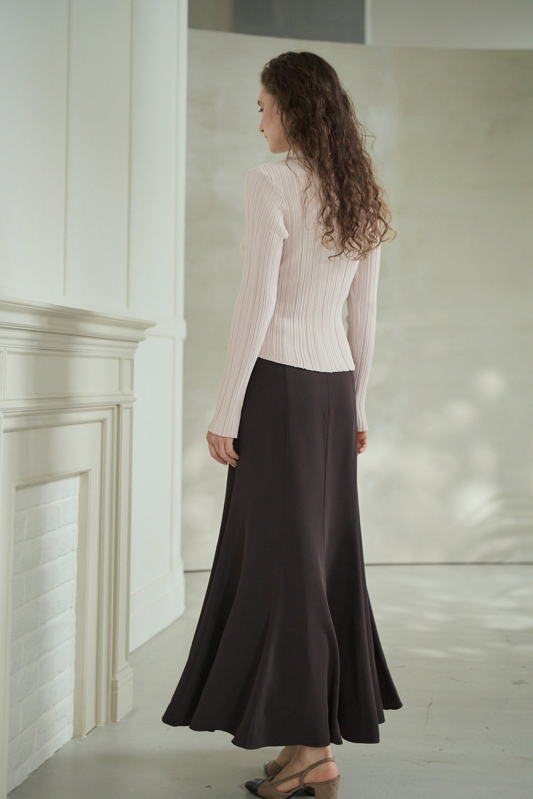 Julie Rib Knit Top <br>-Blush Pink-