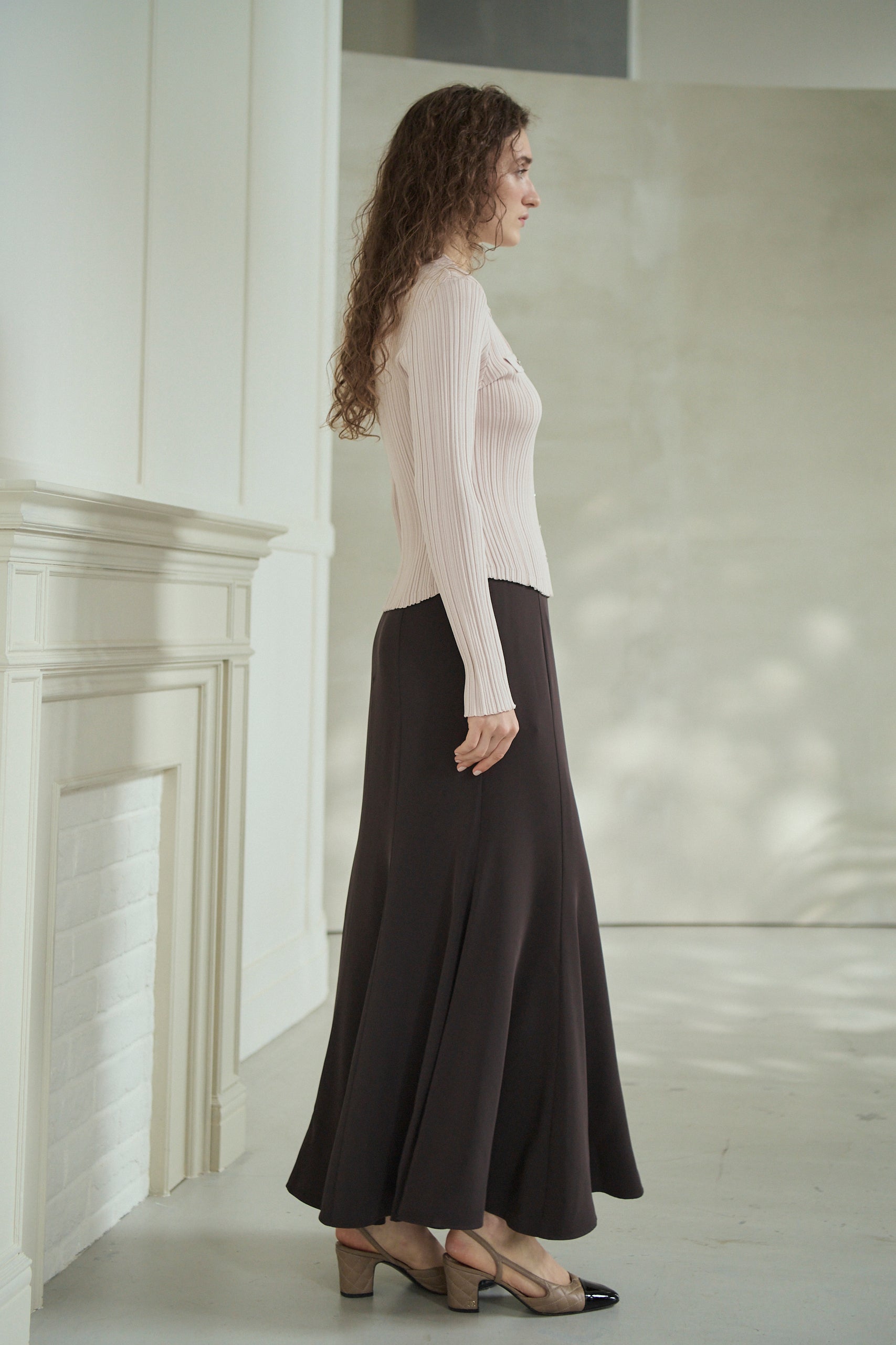 Julie Rib Knit Top <br>-Blush Pink-